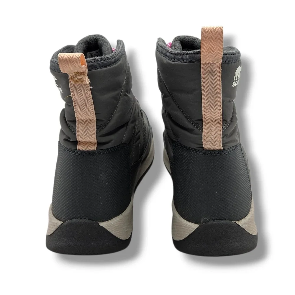 Sorel Whitney II Short Lace Boots Youth 5 Gray NY3903-053‎ Insulated Waterproof